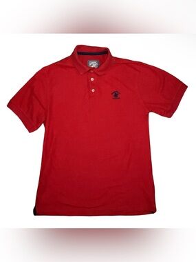 Beverly Hills Polo Club Men’s Red Embroidered Logo Polo Shirt Men Size Small